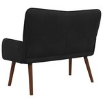 vidaXL Sofa 2 places Noir 115 x 61 x 87 cm Velours (V)