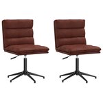 vidaXL Chaises à manger lot de 2 marron brillant similicuir