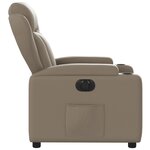 vidaXL Fauteuil inclinable électrique Cappuccino Similicuir