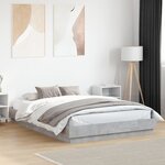 vidaXL Cadre de lit sans matelas gris béton 120x200 cm
