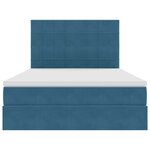 vidaXL Lit avec rangement et LED Bleu foncé 140 x 190 cm Velours