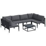 vidaXL Ensemble de canapé de jardin Anthracite Acier
