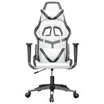 vidaXL Chaise de jeu Blanc et noir Similicuir
