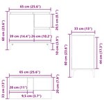vidaXL Armoire lavabo vieux bois 65x33x60 cm bois d'ingénierie