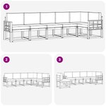 vidaXL Ensemble de canapés d'extérieur 6 pc Blanc et anthracite
