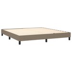 vidaXL Sommier à lattes de lit et matelas et LED Taupe 160x200cm Tissu