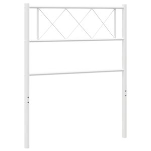 vidaXL Tête de lit métal blanc 100 cm