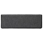 vidaXL Tapis d'escalier autocollants 15 Pièces 65x21x4 cm Anthracite