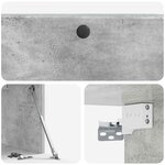 vidaXL Meuble TV mural 78 5 x 31 x 30 cm Gris béton Bois d'ingénierie