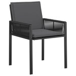 vidaXL Chaises de jardin 2 Pièces Noir et Gris foncé polyrotin