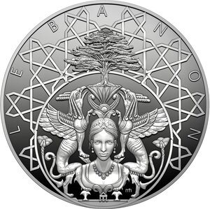 Pièce de monnaie en Argent 5 Dollars g 62.2 (2 oz) Millésime 2025 GRAND LEBANON