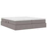 vidaXL Lit avec rangement et matelas Taupe 200 x 200 cm Polyester