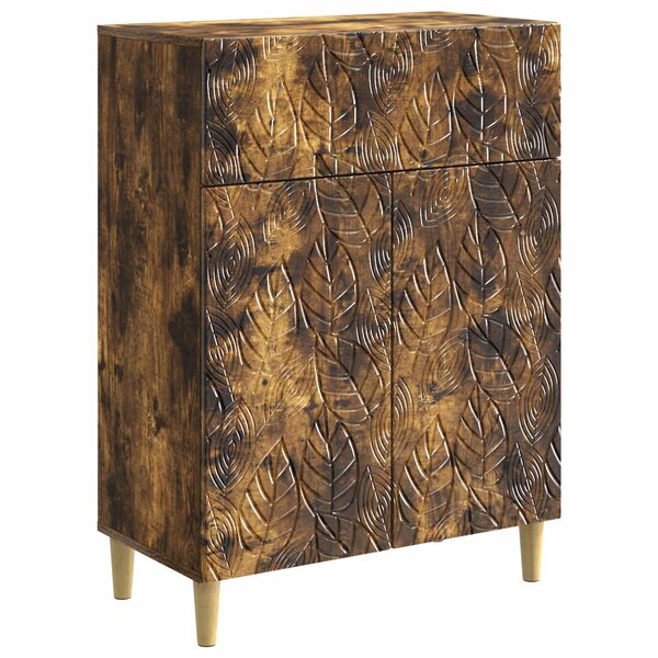 vidaXL Buffet Chêne fumé 66 x 34 5 x 90 cm Bois d'ingénierie