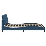 vidaXL Cadre de lit avec LED sans matelas bleu 140x200 cm tissu