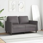 vidaXL Canapé à 2 places Gris 120 cm Similicuir