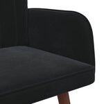 vidaXL Sofa 2 places Noir 115 x 61 x 87 cm Velours (V)