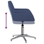 vidaXL Chaise pivotante de bureau Bleu Tissu