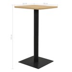 vidaXL Table de bistro Couleur chêne 50x50x107 cm