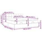 vidaXL Cadre de lit ottoman avec matelas rose 160x200 cm velours
