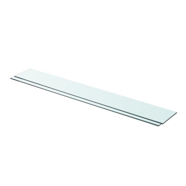 vidaXL Panneaux d'étagère 2 Pièces Verre Transparent 90 x 12 cm