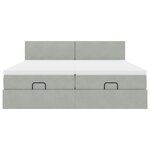 VidaXL Cadre de lit ottoman et matelas gris clair 180x200cm velours