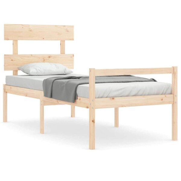 vidaXL Lit pour personne âgée sans matelas bois massif