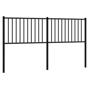 vidaXL Tête de lit métal noir 160 cm