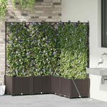 vidaXL Pots de jardin Marron 120 x 120 x 142 cm Acier