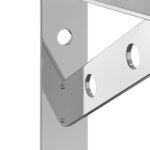 vidaXL Supports d'étagères 4 Pièces 20x2 5x14 cm argenté acier inoxydable