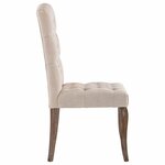 vidaXL Chaises à manger lot de 2 beige tissu à l'aspect de lin