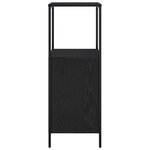 vidaXL Meuble de salle de bain avec étagères chêne noir 36x35x95 cm
