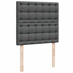 vidaXL Lit ottoman avec matelas gris foncé 90x200 cm tissu