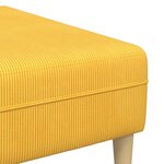 Sofa en tissu Jaune clair Tissu en velours côtelé