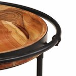vidaXL Ensemble de table d'appoint 2 Pièces bois massif d'acacia