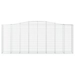 vidaXL Panier de gabions arqué 400x50x160/180 cm Fer galvanisé