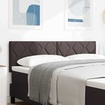 vidaXL Tête de Lit en Tissu Géométrique Marron foncé 160 cm tissu