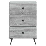 vidaXL Cabinet de chevet Sonoma gris 43 x 41 x 66 5 cm