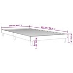 vidaXL Cadre de lit sans matelas chêne fumé 100x200 cm bois ingénierie