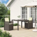 vidaXL Chaises de jardin salle à manger 2 Pièces Gris clair et Crème PP