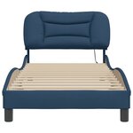 vidaXL Cadre de lit avec lumières LED bleu 80x200 cm tissu