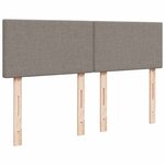vidaXL Sommier à lattes de lit avec matelas Taupe 160x200 cm Tissu