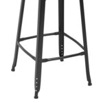 vidaXL Tabourets de bar lot de 2 noir acier