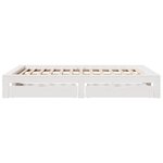 vidaXL Cadre de lit sans matelas blanc 160x200 cm bois de pin massif