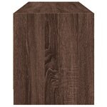 vidaXL Meuble TV avec portes en verre chêne marron 102x37x42 cm