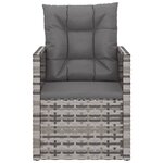 vidaXL Fauteuil de jardin avec coussins Gris Résine tressée