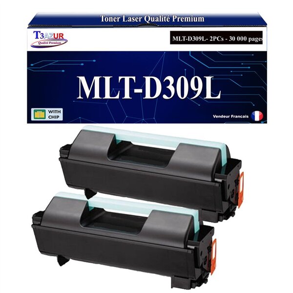 T3AZUR - 2x Toners compatibles avec Samsung MLT-D309L MLTD309L pour Samsung ML-5510 ML-5510N ML-5510ND ML-5515ND ML-6510 ML-6510N ML-6510ND ML-6515ND