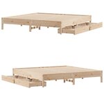 vidaXL Cadre de lit sans matelas 180x200 cm bois massif de pin