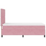 vidaXL Lit à ressort LED avec matelas Rose 90 x 200 cm Velours