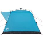vidaXL Tente de camping cabine 4 personnes bleu libération rapide