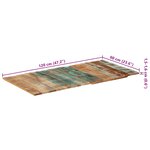 vidaXL Dessus de table rectangulaire 60x120 cm 15-16 mm Bois récupéré